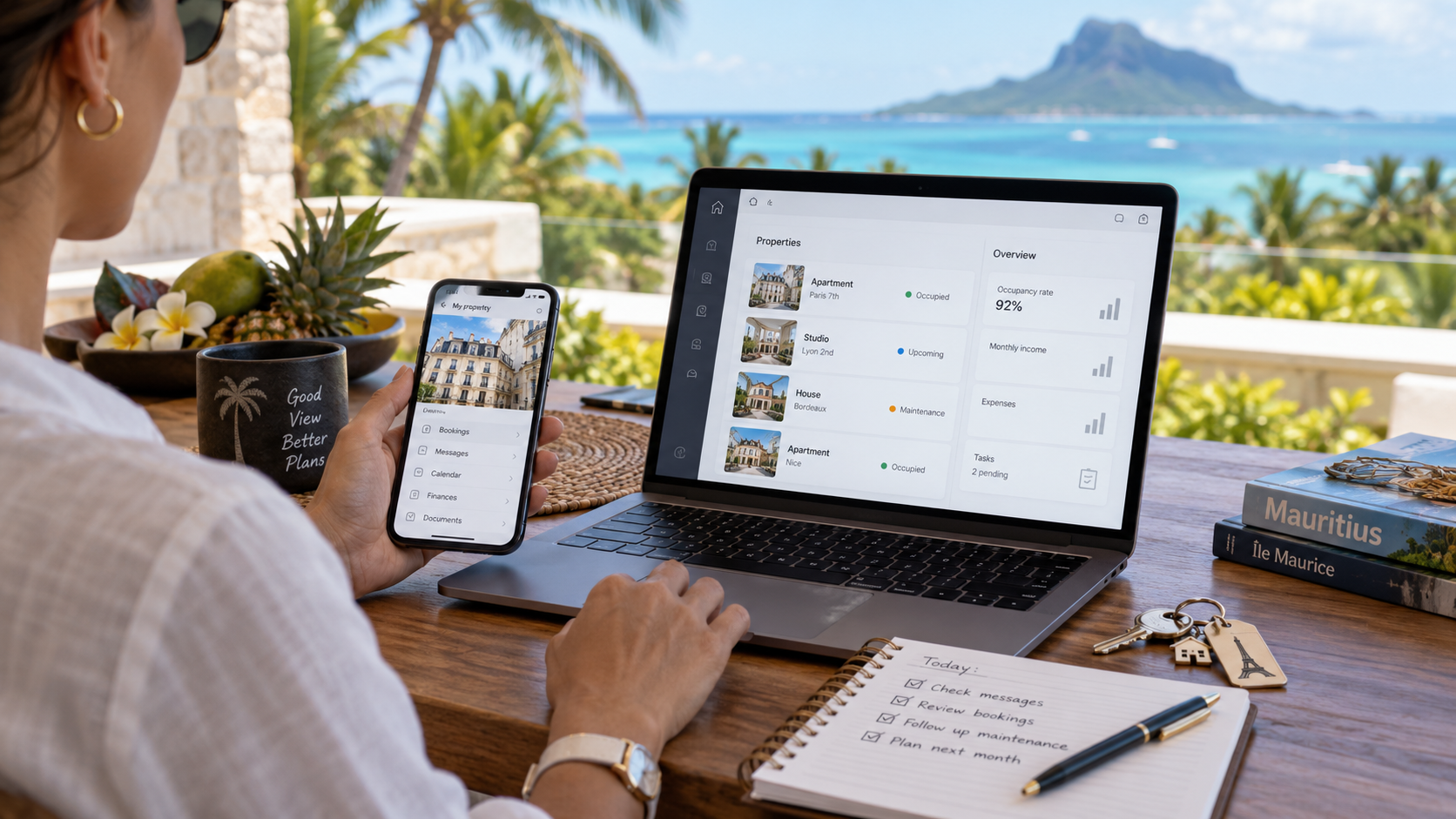 Gestion d'un investissement locatif en France depuis l'île Maurice