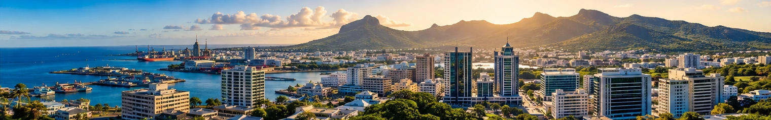 Vue panoramique de Port-Louis, centre économique de l'île Maurice et destination pour la création d'entreprise